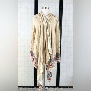 DOUBLE D RANCH jacket Blue and Tan Knit M